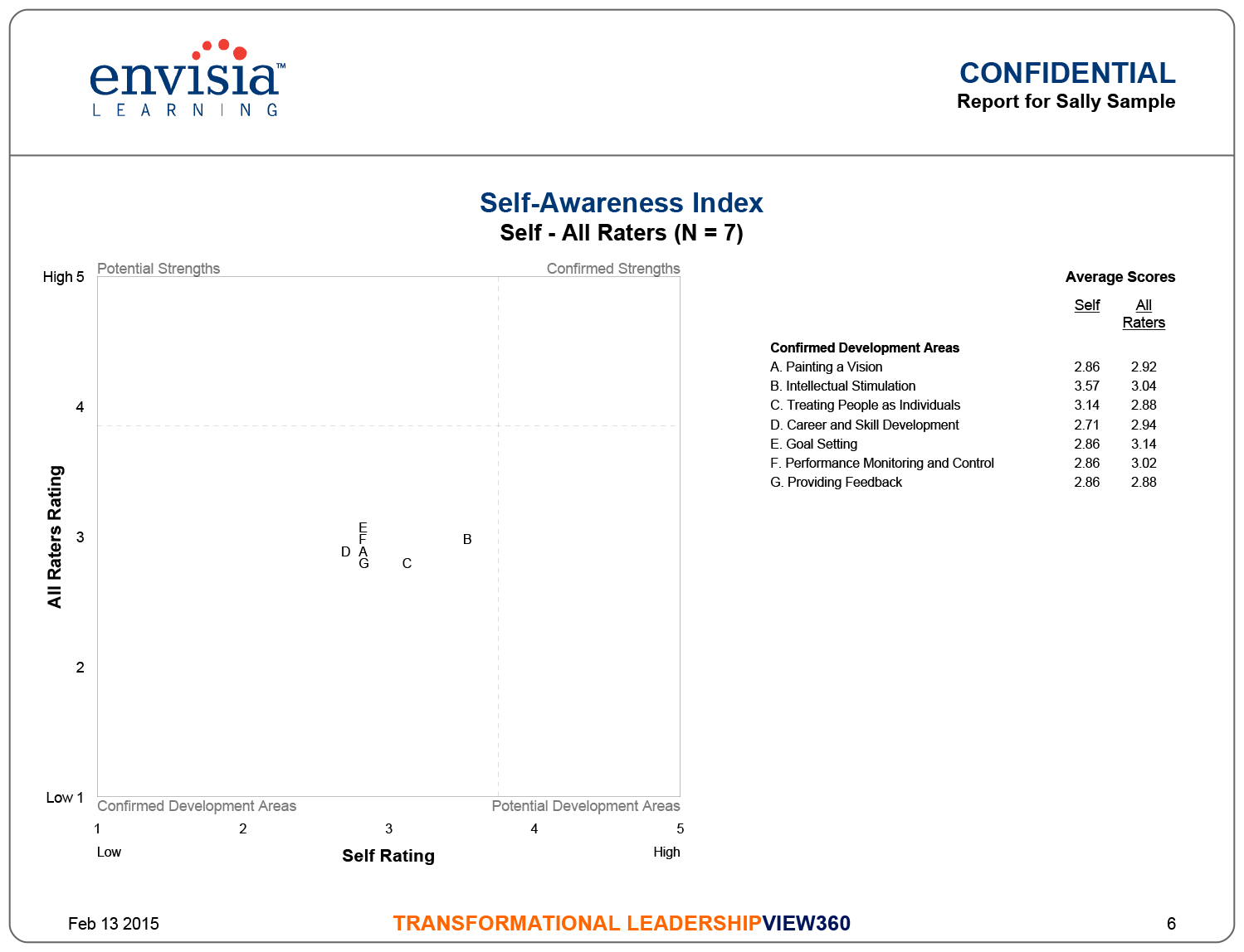 Transformational Leadership View 360 report preview