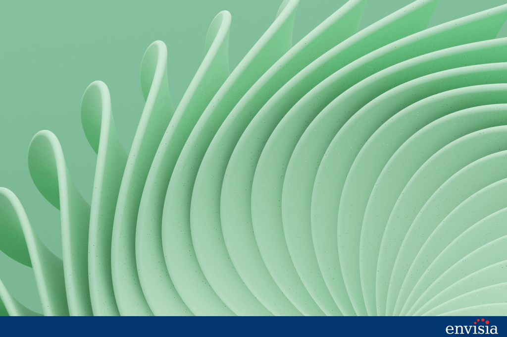 Abstract green spiral design representing structured frameworks and balance in executive coaching models.