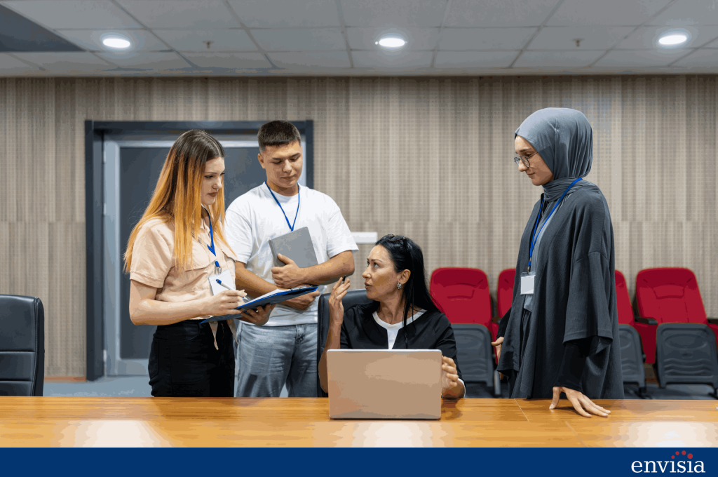 HR team managing distribution of 360-degree feedback results responsibly