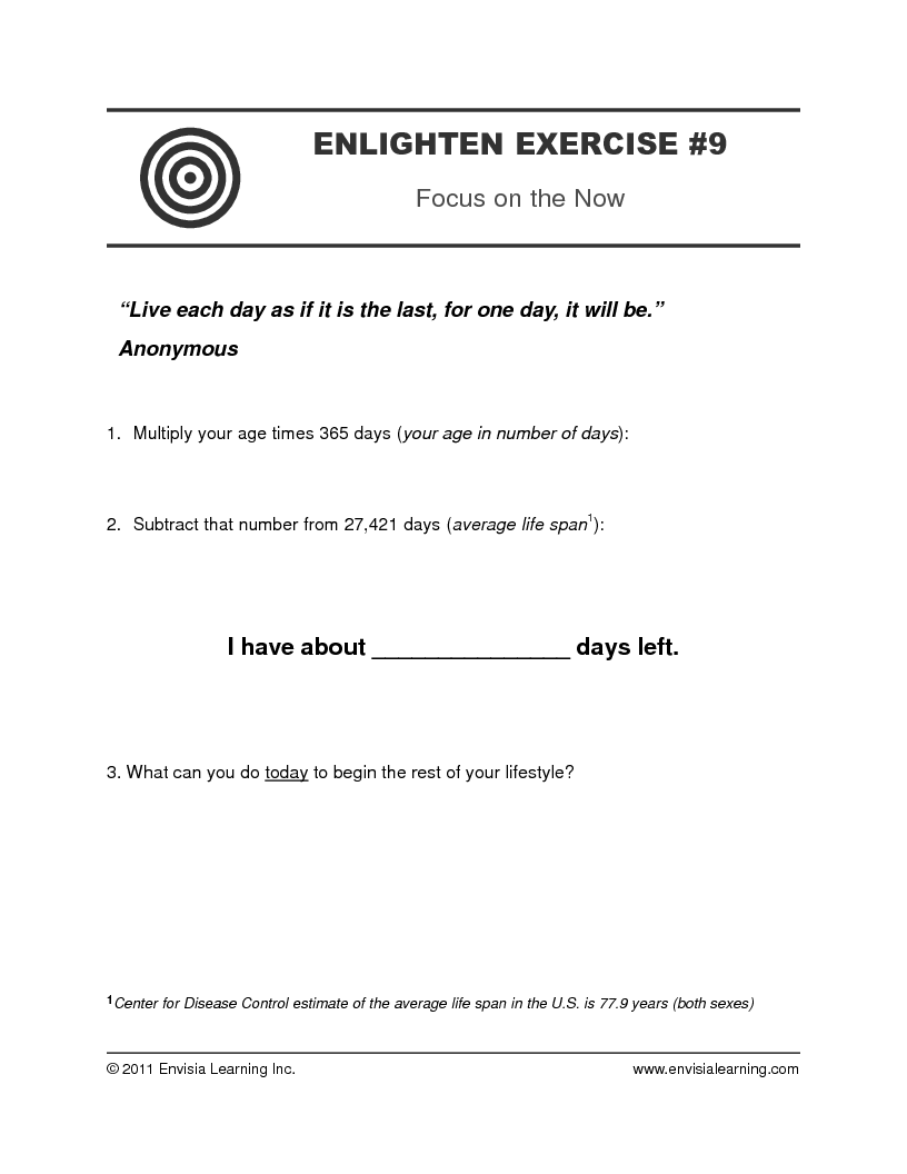 “Focus on the Now” — printable PDF