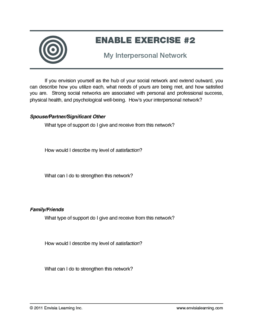 “My Interpersonal Network” — printable PDF