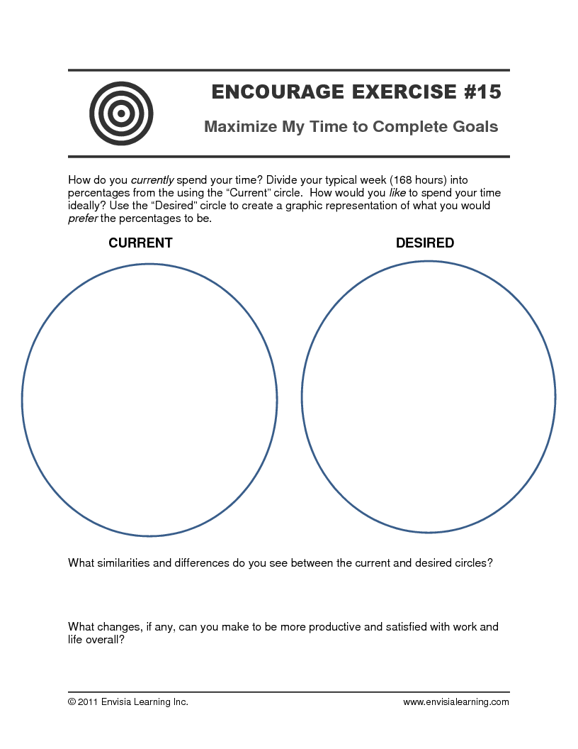 Maximize My Time to Complete Goals — printable PDF