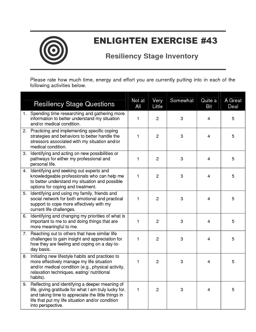 Resiliency Stage Inventory — printable PDF